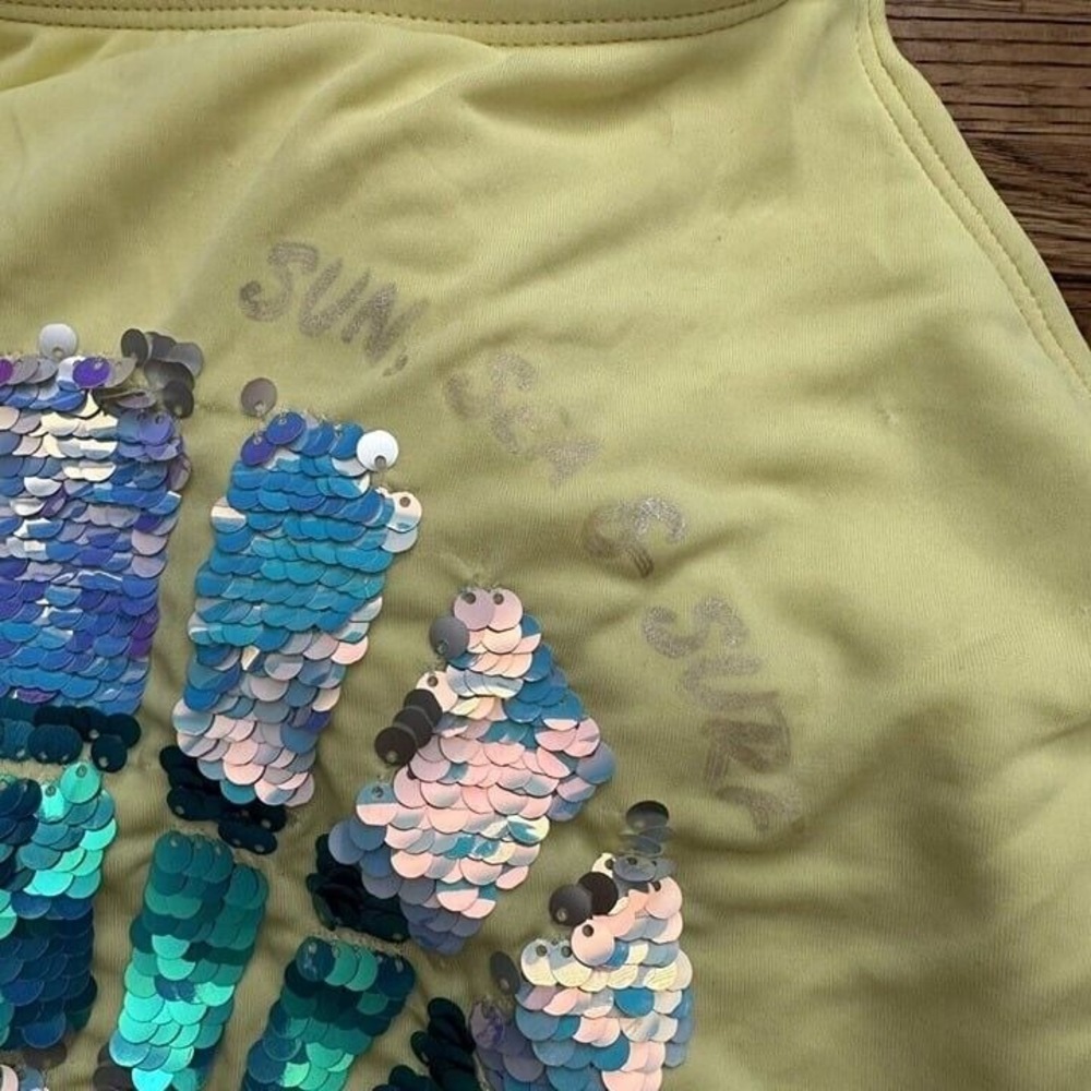 Cat and jack flip sequin mermaid,‎ one piece swimsuit, size 14 - Picture 6 of 11